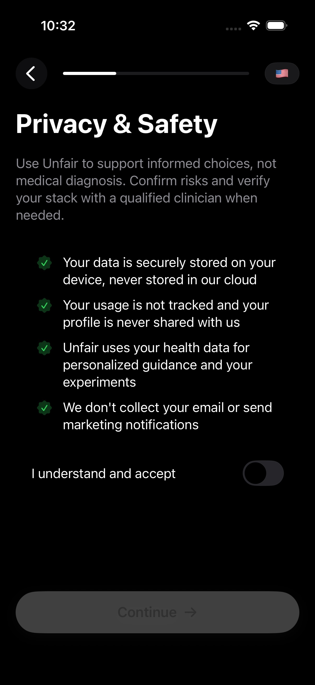 Privacy and safety screen before acceptance