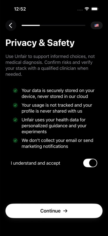 Privacy and safety screen after acceptance