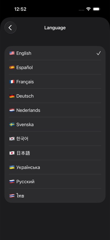 Language picker in App Preferences